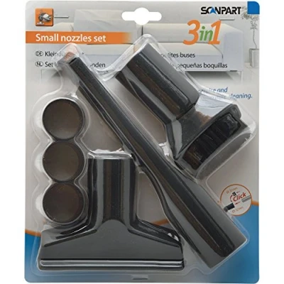 Imagen de Accesorio aspirador Scanpart 1190000112, 3 piezas, Diámetro de 35 mm, Negro