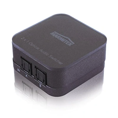 Imagen de Switch Audio Toslink Marmitek Connect TS21 Optical 2 IN / 1 Out S/PDIF Frecuencia de Muestreo 192 kHz Dolby Digital DTS Interruptor Para Cable Fibra Óptica Control Remoto