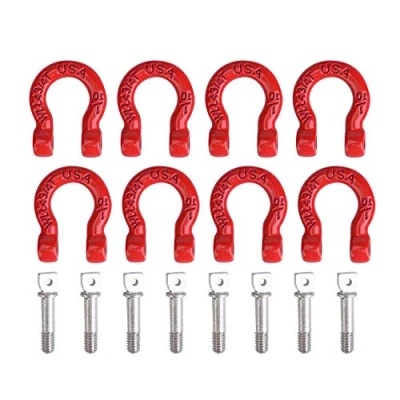 Imagen de Dilwe RC Coche Hebilla de Remolque, 8 Pcs Metal Tow Shackle Rescue Lock Catch para Climbing Crawler Car Accesorio Partes