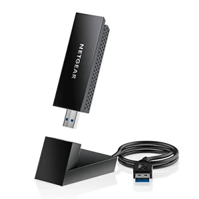 Imagen de NETGEAR Nighthawk Adaptador WiFi 6E USB 3.0 A8000 Llave 6 Para PC AXE3000 Velocidad Gigabit Inalámbrico Tribanda (Hasta 3 Gbps) Nueva Banda GHz Windows