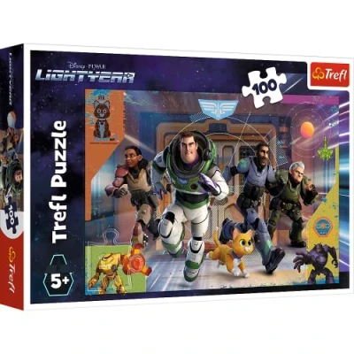 Imagen de Trefl 100 Piezas, Rompecabezas de Colores con Personajes Cuentos Hadas, Entretenimiento, Diversión para Niños Mayores 5 Años Puzzle, Aventuras Buzz Lightyear (16433)
