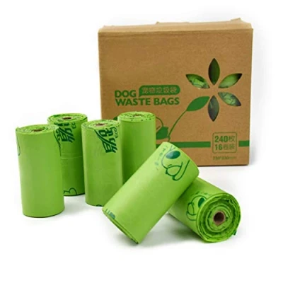 Imagen de XDKS Greener Walker bolsas de caca para desechos perros, 240 excrementos, extra gruesas, fuertes, 100% a prueba fugas, biodegradables cacas perro (8 rollos)