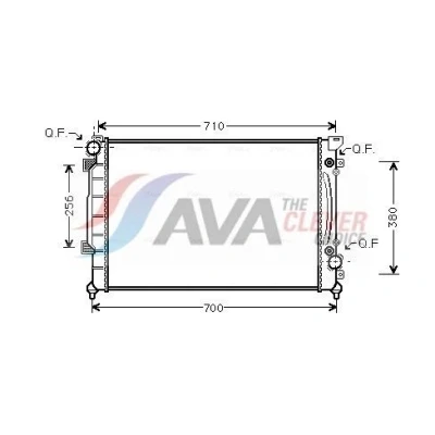 Imagen de PRASCO AIA2157 Radiador, refrigeración del motor Aluminio 632 448 32 Con acoplamientos rápidos Aletas soldadas AUDI: A6 C5 Avant
