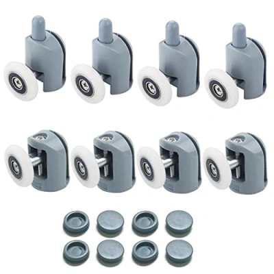 Imagen de Sweieoni 8 piezas Ruedas de Mampara Ducha, Rodamientos para Puerta 4 superiores y inferiores, Azul