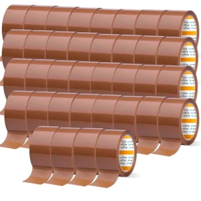 Imagen de m office Cinta Adhesiva, Adhesiva Marrón de Embalar, Rollo para Embalaje Cajas, Envíos, Mudanzas y Manualidades, Precinto Seguro Resistente, (36 unds, 48mmx66m)