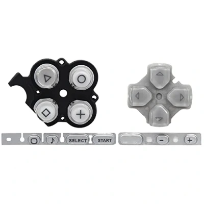 Imagen de OSTENT Botones Teclado Set Reparación Repuesto para Sony PSP 3000 Series Consola Color Plateado