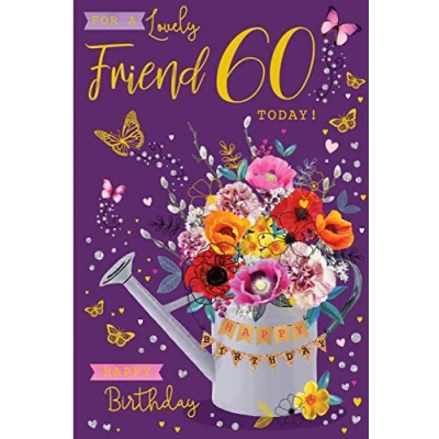 Imagen de Kingfisher Cards To A Special Friend 60 60th Today Tarjeta de felicitación cumpleaños con texto en inglés &#039;&#039;Happy Birthday&#039;&#039;