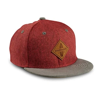 Imagen de Soulbuddy Snapback Gorra de béisbol para niños con estilo Capy pequeños, ajustable, 3 tamaños disponibles S, M y L, protección solar niñas, gris azul, L