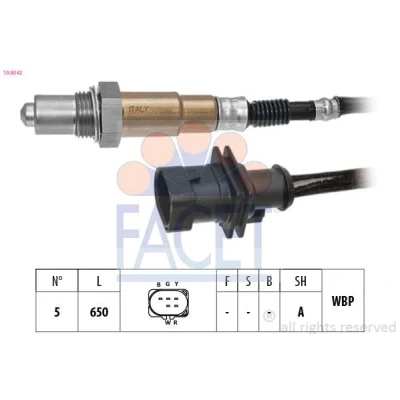 Imagen de FACET 10.8542 Sonda lambda térmico, plana, de banda ancha, Rosca engrasada JEEP: GRAND CHEROKEE 4