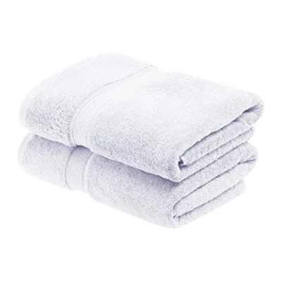 Imagen de SUPERIOR Juego de Toallas baño algodón 900 g/m2, Color Blanco, 2 Piezas