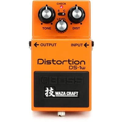 Imagen de Pedal de distorsión edición especial Waza Craft BOSS DS 1W para disfrutar del Sonido definitivo Mejorado con dos modos que amplían el rango sonoro mítico guitarra eléctrica