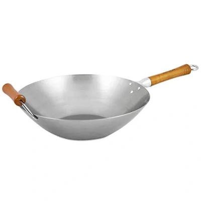 Imagen de Ken Hom KH436003 Wok Acero Carbono Tradicional, 36cm, Excellence, Pentola a Induzione/Compatibile con Utensili in Metallo, No Apto Para Lavavajillas