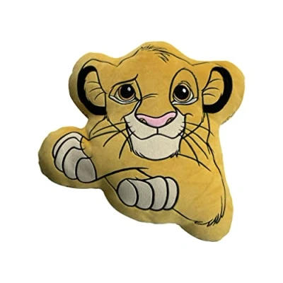 Imagen de cojín Simba del Rey León de Disney, 40 cm, poliéster, Amarillo, lujosamente Suave, Producto Oficial