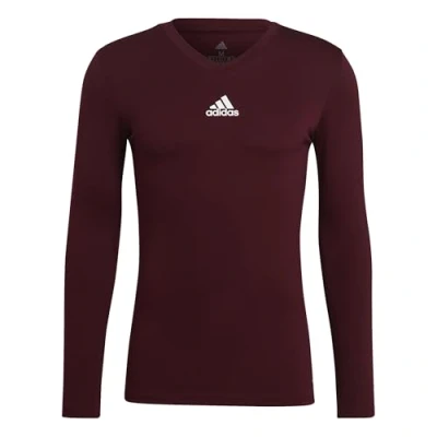 Imagen de adidas Performance TEAM BASE Camiseta de manga larga, Hombre, Talla: XS, Maroon