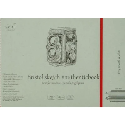 Imagen de smlt 5eb de 18st Authentic line 245 x 176 mm genähtes Bocetos authenticbook, 185 GSM especialmente Blanco y lisa Bristol papel, 18 hojas