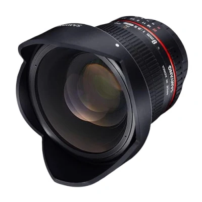 Imagen de Samyang F1121903101 Objetivo fotográfico DSLR para Nikon F Ae (Distancia Focal Fija 8mm, Apertura f/3.5 22 UMC, Ojo de Pez, CSII), Negro