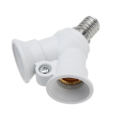 Imagen de MASUNN AC100 230V Un E14 A Dos Bombilla Adaptador Titular Splitter Convertidor Socket para Luz Halgon