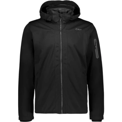 Imagen de CMP Chaqueta softshell ligera de hombre con capucha desmontable, Negro, 58