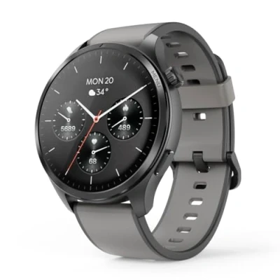 Imagen de Hama Reloj Inteligente 1.43&quot; (Smartwatch Resistente al Agua IP68, GPS, Memoria música, análisis sueño, frecuencia Cardiaca, Monitor de hasta 110 Actividades) Negro
