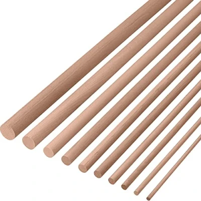 Imagen de Gedotec Varillas redondas de haya 35 mm, 5 unidades lisas Longitud las barras 1000 mm madera estables