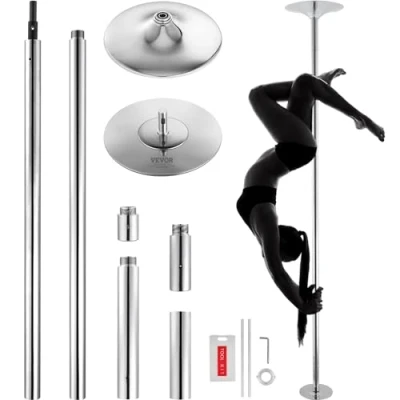 Imagen de VEVOR Barra de Baile Profesional 2824x230 mm Estática y Giratoria Kit Danza en Vertical Extraíble Portátil Acero Inoxidable Resistente Altura Ajustable para Bar Club
