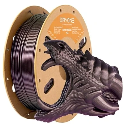 Imagen de ERYONE Burnt Titanium PLA Filament 1.75mm +/ 0.03mm for 3D Printer, 1kg/Spool, Red