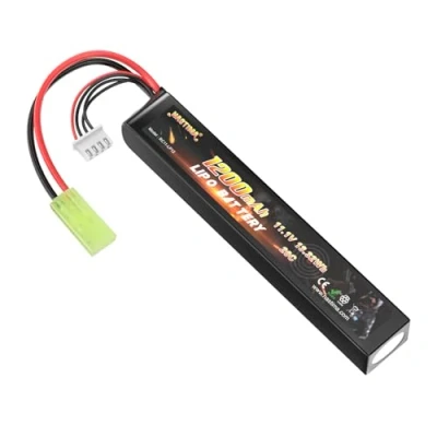 Imagen de NASTIMA Batería para Airsoft Stick 11,1V 1200mAh 3S 20C LiPo con Conector Tamiya Mini AK47 MP5K MP5 Scar M249 AUG AEG