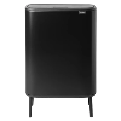 Imagen de Brabantia Bo Hi Touch mecanismo de apertura con un toque Cubo basura patas 2 x 30L, color negro mate