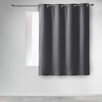 Imagen de douceur d&#039;Intérieur Cortina con ojales (poliéster, 135 x 180 cm, cerámica, pizarra, cm
