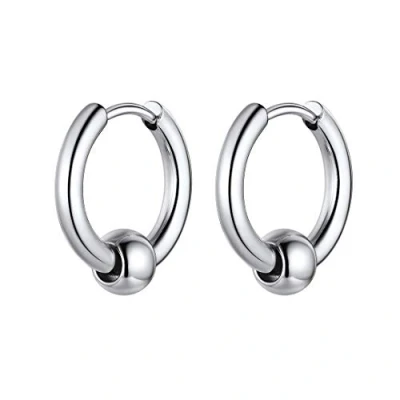 Imagen de GoldChic Pendientes 12mm Oreja Chico con Bolas, Aros Acero Inoxidable Unisex