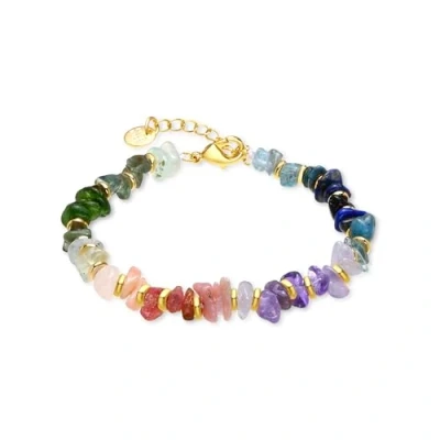 Imagen de LUXENTER Pulsera de Fluorita acabada en oro amarillo 18k Diri