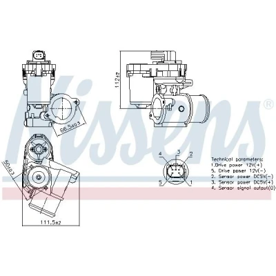 Imagen de NISSENS 98347 Válvula EGR sin radiator FORD: MONDEO 3 Stufenheck, 3, Kombi