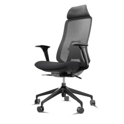 Imagen de Silla de Escritorio ergonómica Asmara Negra Gaming Malla +120kg Brazos 4D y Cabezal Integrado