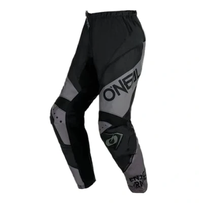 Imagen de O&#039;Neal Maillot Motocross Manga Larga MX Enduro Protección Acolchada Codos, Cuello en V, Transpirable Element Jersey Racewear V.24 Adulto Negro Gris Talla S