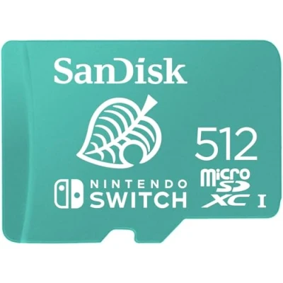 Imagen de SanDisk Tarjeta microSD con licencia oficial para Nintendo Switch, Animal Crossing 512GB (Velocidad de Lectura hasta 100 MB/s, UHS I, V30, C10, U3, Compatibilidad: Switch 1, Lite y OLED)