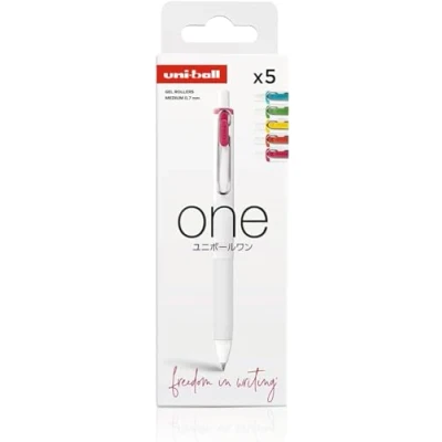 Imagen de Uni ball Rollerball tinta gel One 0,7 mm Estuche 5 colores NEON