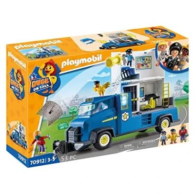 Imagen de PLAYMOBIL Duck ON Call 70912 Camión de Policía con Centro Control, Luz y Sonido, Juguete para niños a Partir 3 años