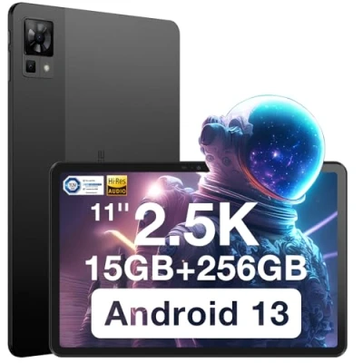 Imagen de DOOGEE T30 Pro Android 13 Tablet, 11 Pulgadas 2.5K Full HD 1600 * 2560/15 GB RAM + 256 ROM(2TB)/Helio G99 2.2GHz/8580mAh/20MP/Dual 4G LTE+5G WiFi/Type C
