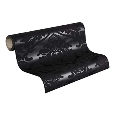 Imagen de Livingwalls 552631 A.S. Creation Papel pintado (10,05 x 0,53 m, fabricado en Alemania), negro