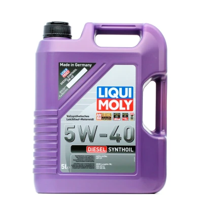 Imagen de Liqui Moly Diesel Synthoil 5W 40 5L Aceite de motor 1341 MERCEDES BENZ: SL Cabrio, Clase C Berlina, E BMW: 3 5 Berlina