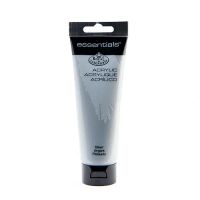 Imagen de Royal &amp; Langnickel Essentials Tubos de pintura acrílica, 120 ml, 3 unidades, color plateado