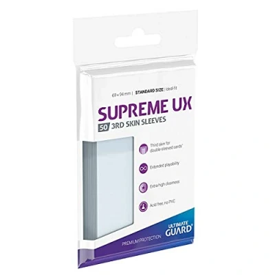 Imagen de Ultimate Guard Supreme UX 3rd Skin Sleeves Standardgröße Fundas para Tarjetas, Color Transparente (UGD011116)