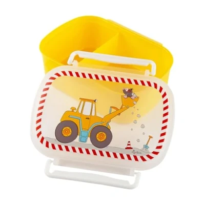 Imagen de Sigikid 25267 Fiambrera, color amarillo y excavadora Bodo, 17 x 11 7 cm