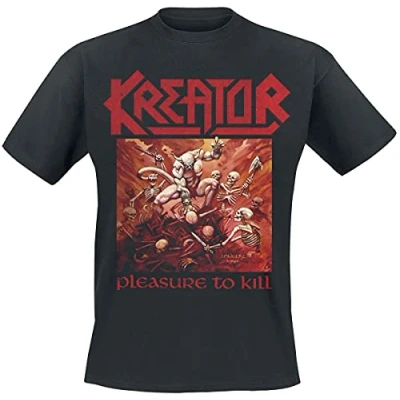 Imagen de Kreator Pleasure To Kill Hombre Camiseta Negro M 100% algodón Regular
