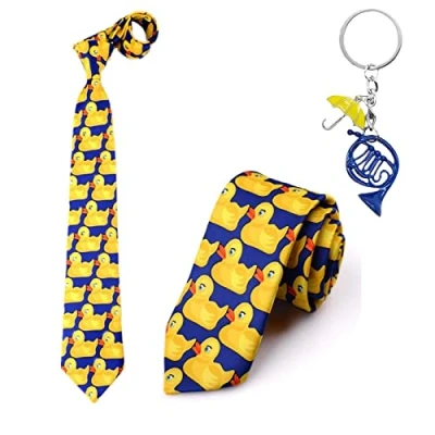 Imagen de Coeyos Corbata Ducky Azul y Amarillo de pato Original (1PC)