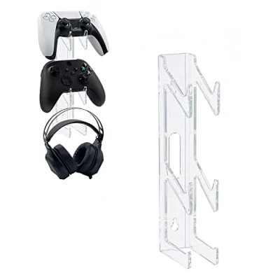 Imagen de Mcbazel Soporte de Pared para Mando y Auriculares PS5/PS4/Xbox/NS Switch Dual Controller