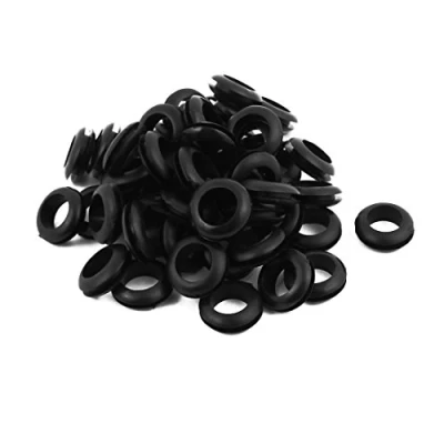 Imagen de sourcing map sourcingmap Pasamuros de goma laterales Firewall eléctrico doble cable 12 mm diámetro interior 50pcs
