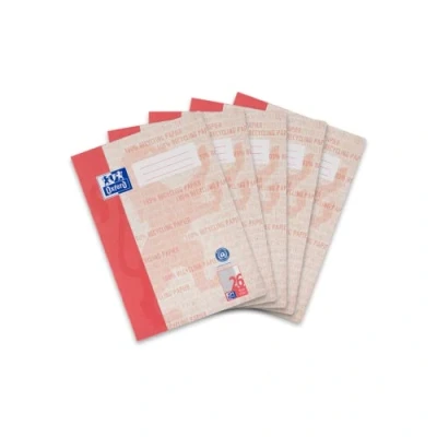Imagen de Oxford Cuaderno de ejercicios reciclado A4, 16 hojas, estilo 26, cuadriculado, 5 unidades
