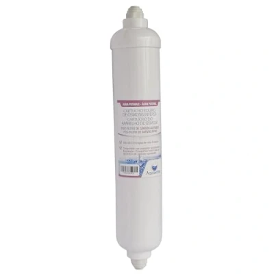 Imagen de AQUAWATER 104317 Cartucho anti sabor y los olores de ósmosis Para un tazón tamaño estándar 10 &quot; Longitud cartuchos: 6 meses Made in France