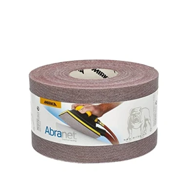 Imagen de Mirka Abranet rollo de lijado neto 115 mm x 25 m cierre adhesivo/grano P80 / 1 rollo/para lijar madera, masilla, laca, plástico 5454400180